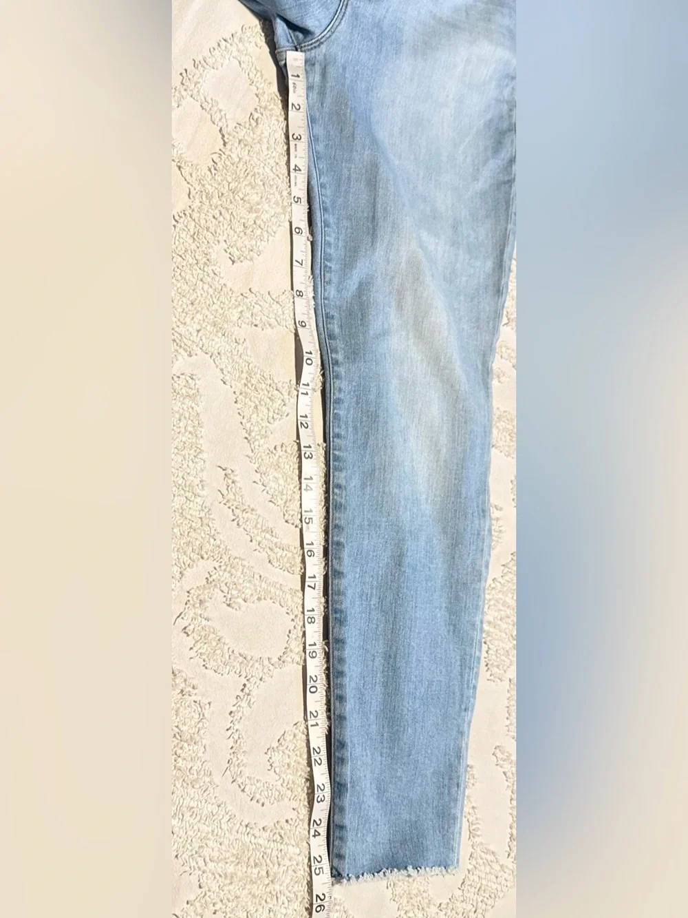 J Crew Women Jean 9” High Rise Toothpick Wash Stretch Button Fly Size 32